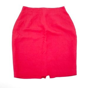 Red fully lined pencil skirt 4